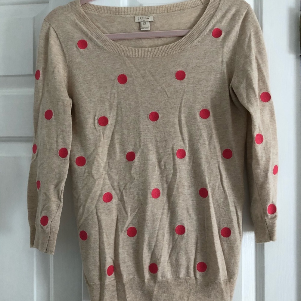 J. Crew POLKADOT SWEATER size xs